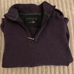 SALE!!  Orvis Men's Purple 1/4 Zip Sweater—Great Condition!